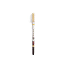 Brown and white colorful toothbrush on white background