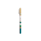 Teal and white colorful toothbrush on white background