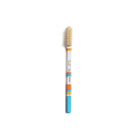 Light blue and white colorful toothbrush on white background