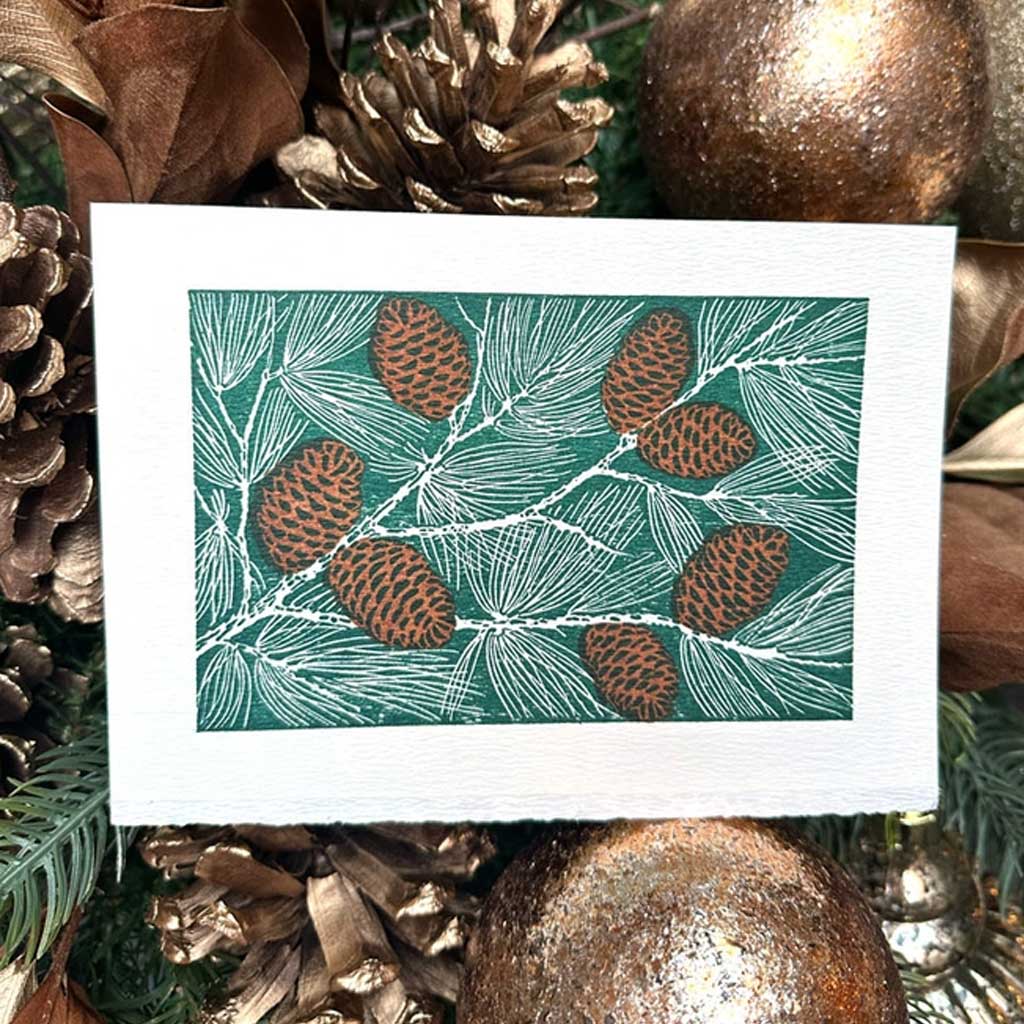 Pinecones Holiday Greeting Card Boston General Store