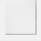 Sheet of lined paper on white background