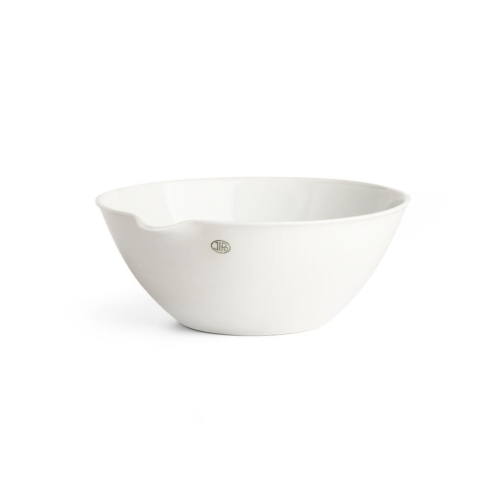 White porcelain bowl on white background.
