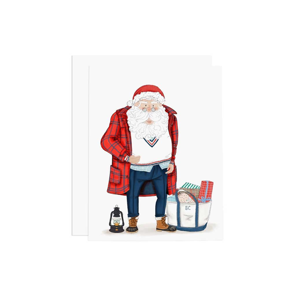 Preppy Santa Holiday Card Boston General Store