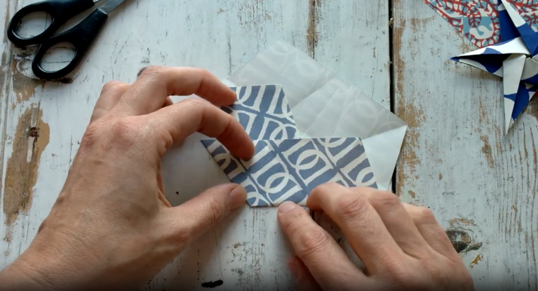 Instructional video showing how to create origami stars by Cambridge Imprint
