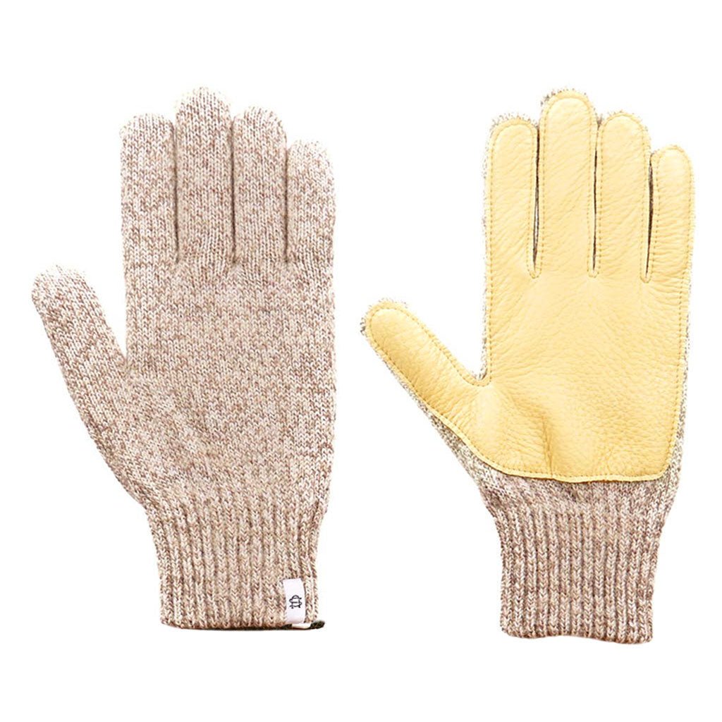 Ragg Wool and Natural Deerskin Gloves Boston General Store