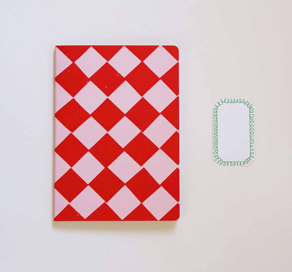 A5 Checkered Sketch Notebooks    at Boston General Store