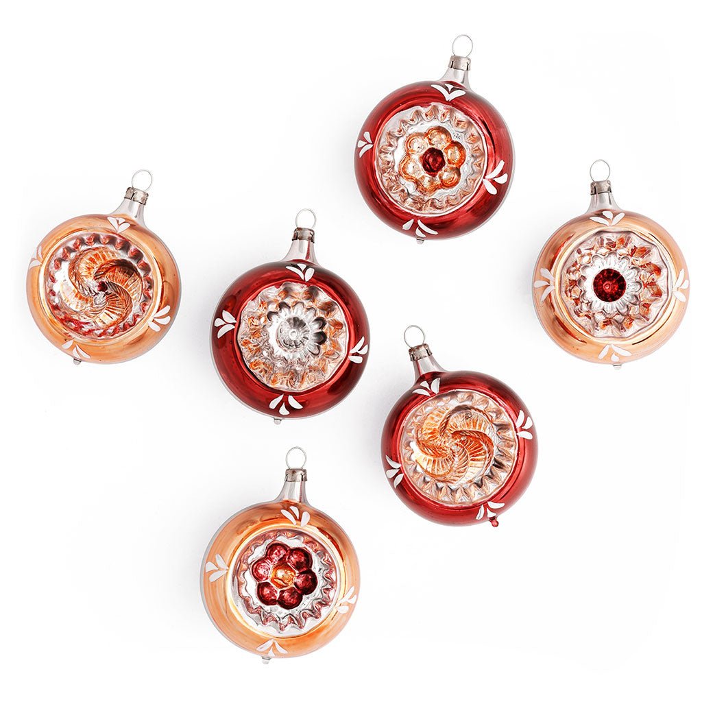 Reflector Glass Ball Ornaments, Set of 6 Boston General Store