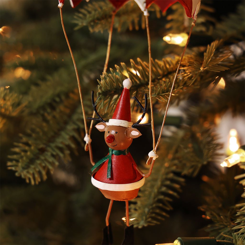 Reindeer with Parachute Ornament Boston General Store