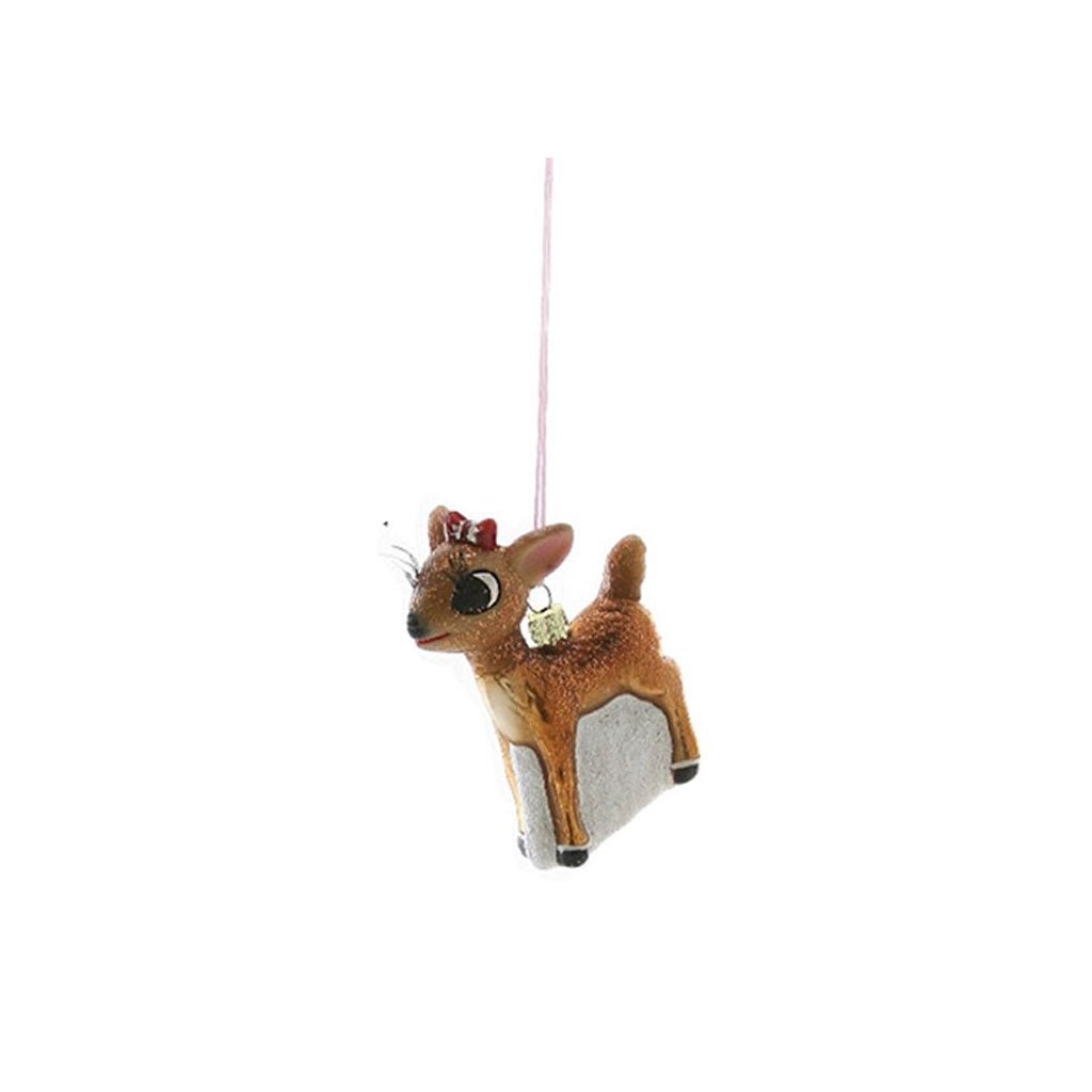 Retro Rudolph Friends Glass Ornament Boston General Store
