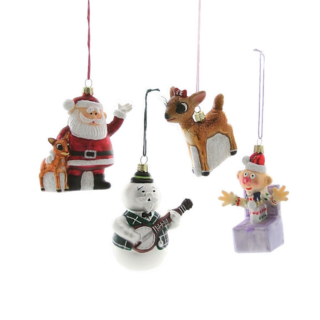 Retro Rudolph Friends Glass Ornament Boston General Store