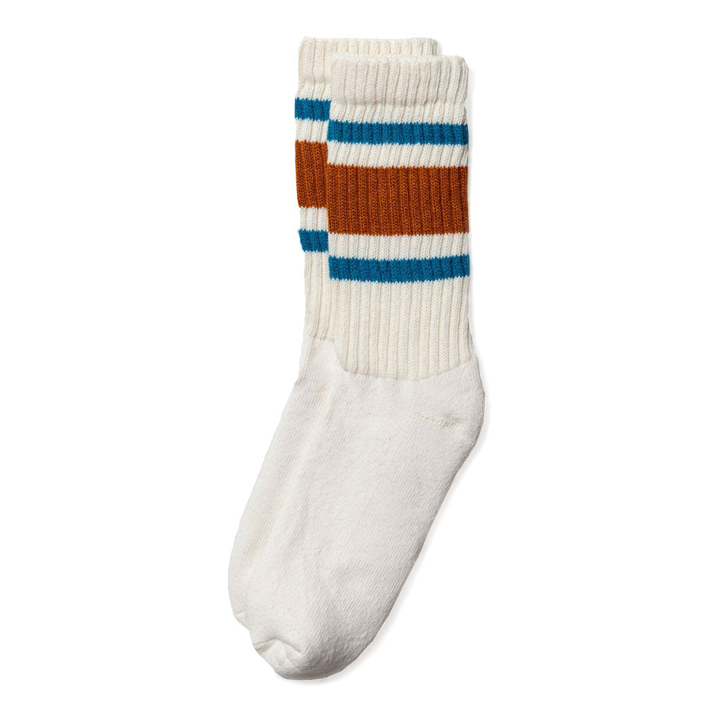 Retro Stripe Sock Texas Orange + Tile at Boston General Store