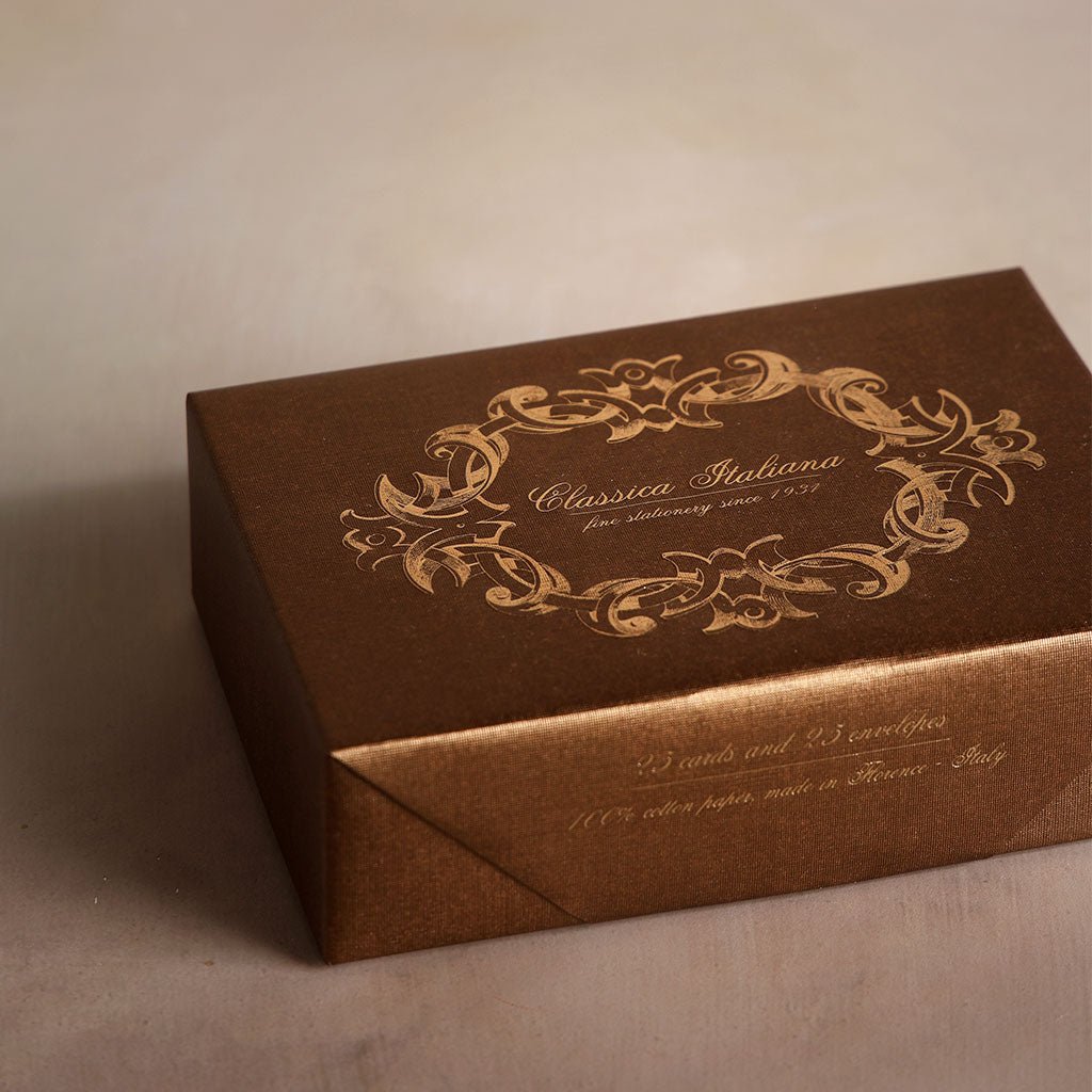 Rossi Classica Italiana Red Stripe Stationery Set, Box of 25 Boston General Store