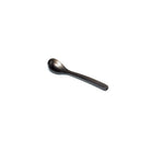 Brownish gray acrylic salt spoon on white background