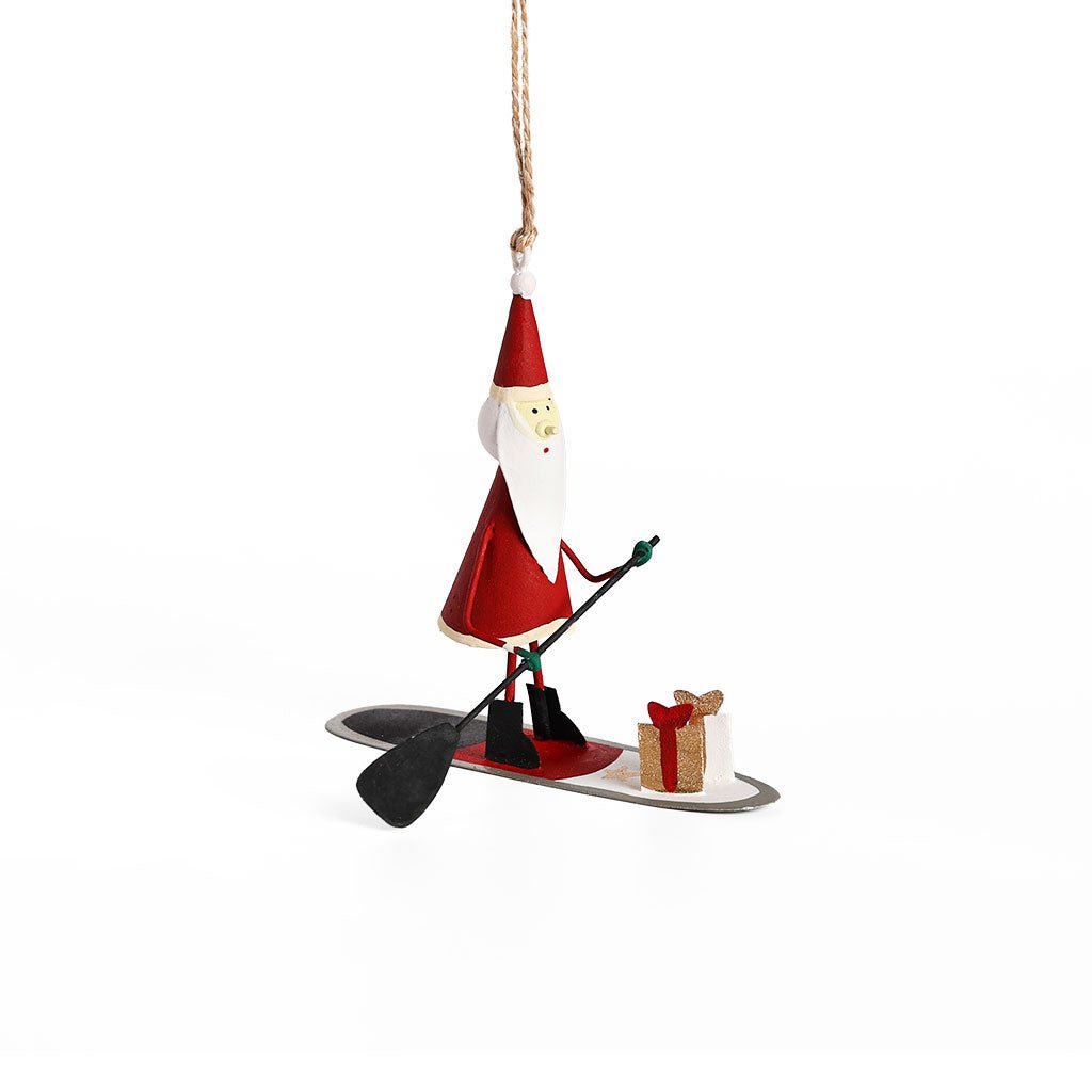 Santa on SUP Ornament Boston General Store