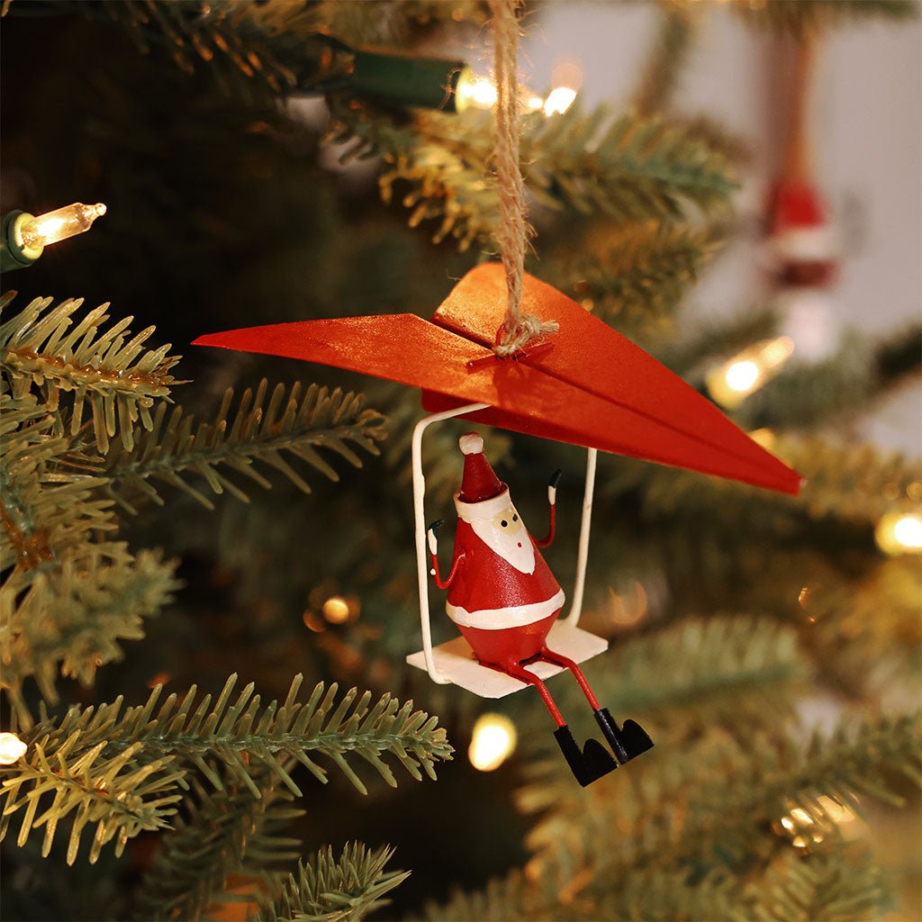 Santa with Hang Glider Ornament Boston General Store