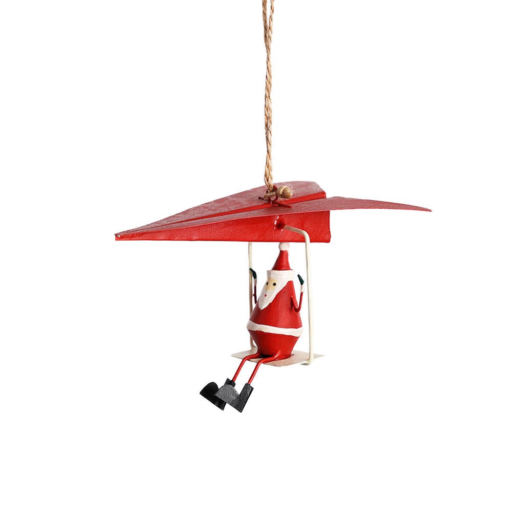 Santa with Hang Glider Ornament Boston General Store