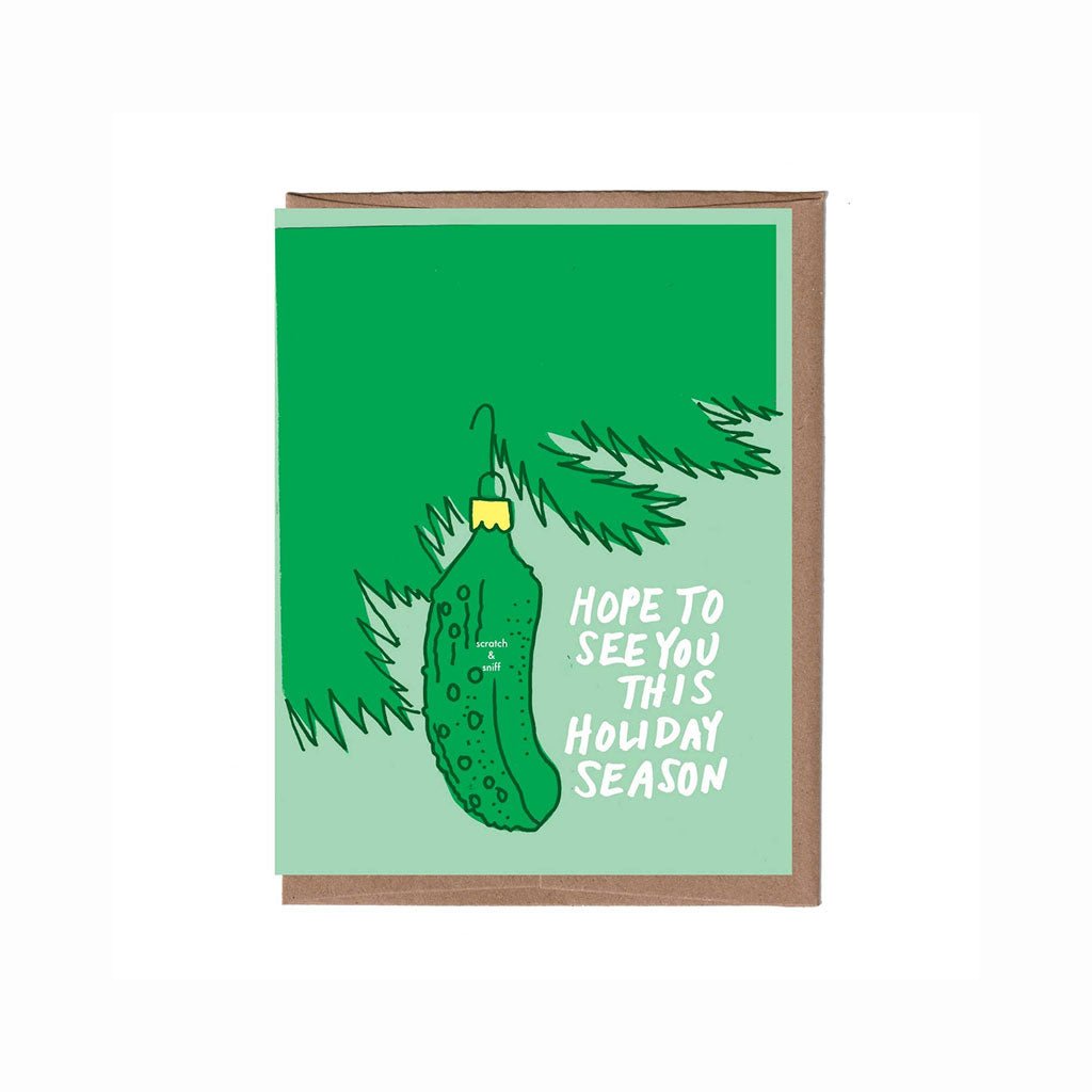 Scratch & Sniff Pickle Holiday Card Boston General Store