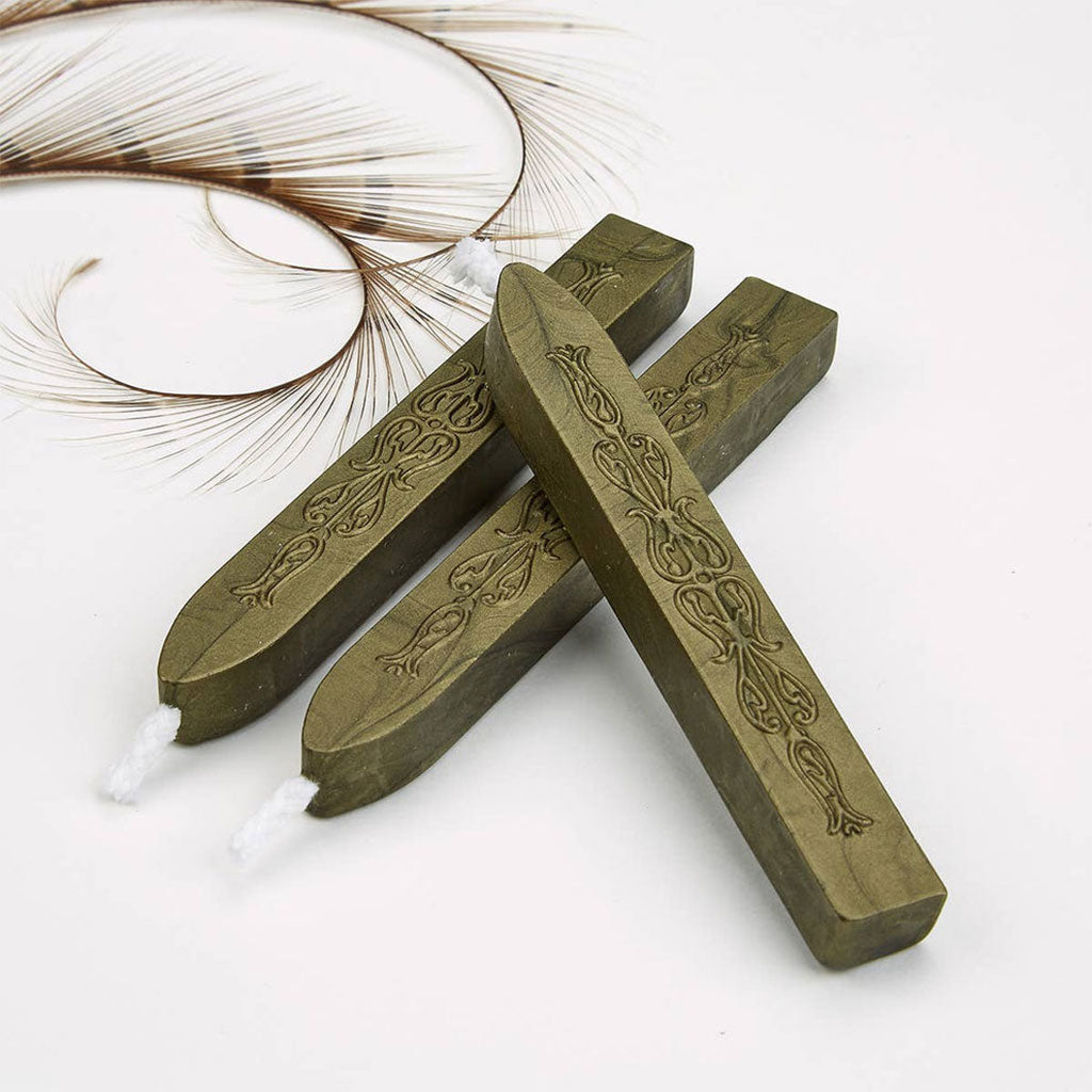 Sealing Wax Sticks with Wick Moss Green at Boston General Store