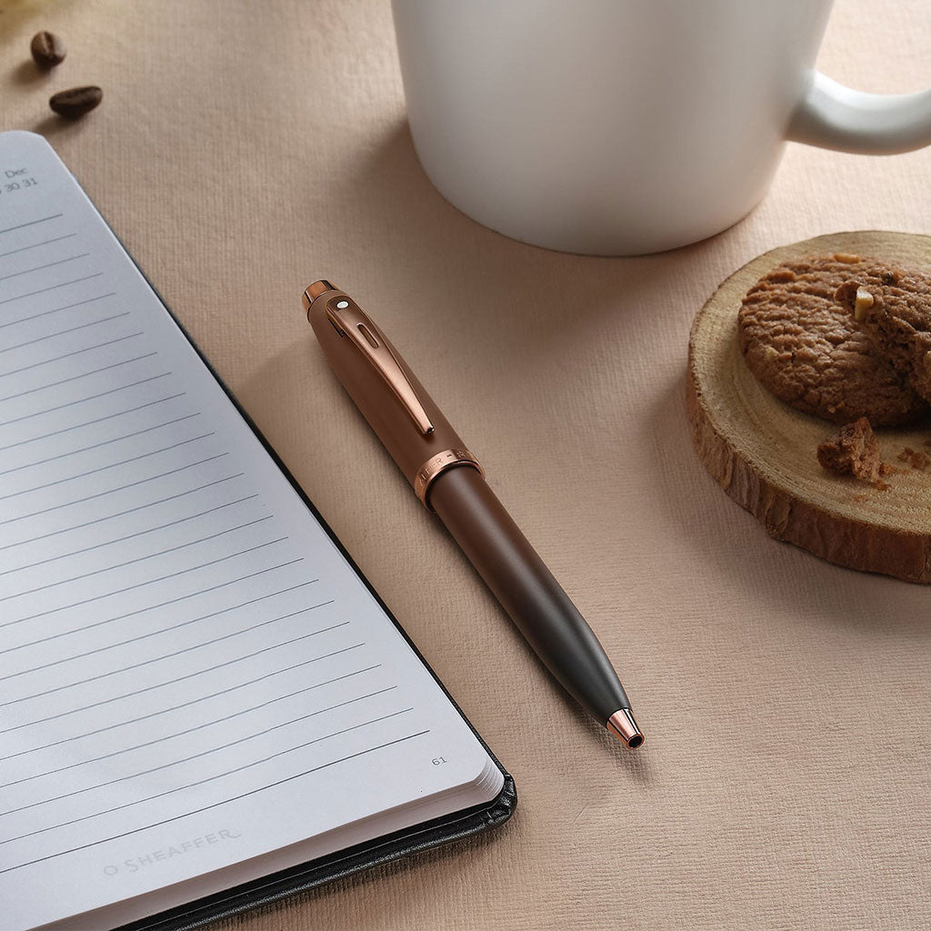 Sheaffer 100 9374 Coffee Edition Matte Brown Ballpoint Pen Boston General Store