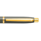 Pen with gold accents on a white background