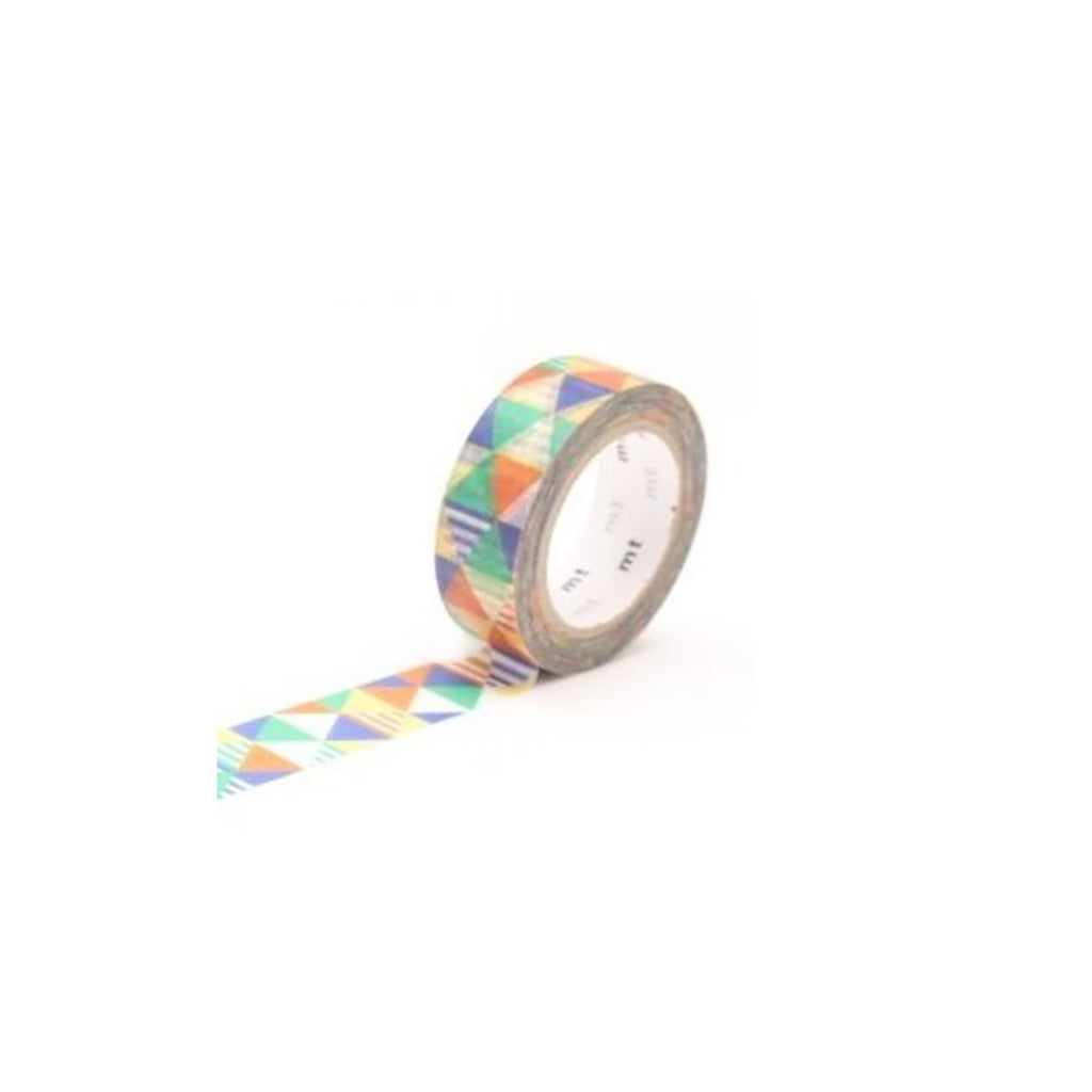 MT Patterns Washi Tape Stripe Triangles Shimasankaku Blue   at Boston General Store