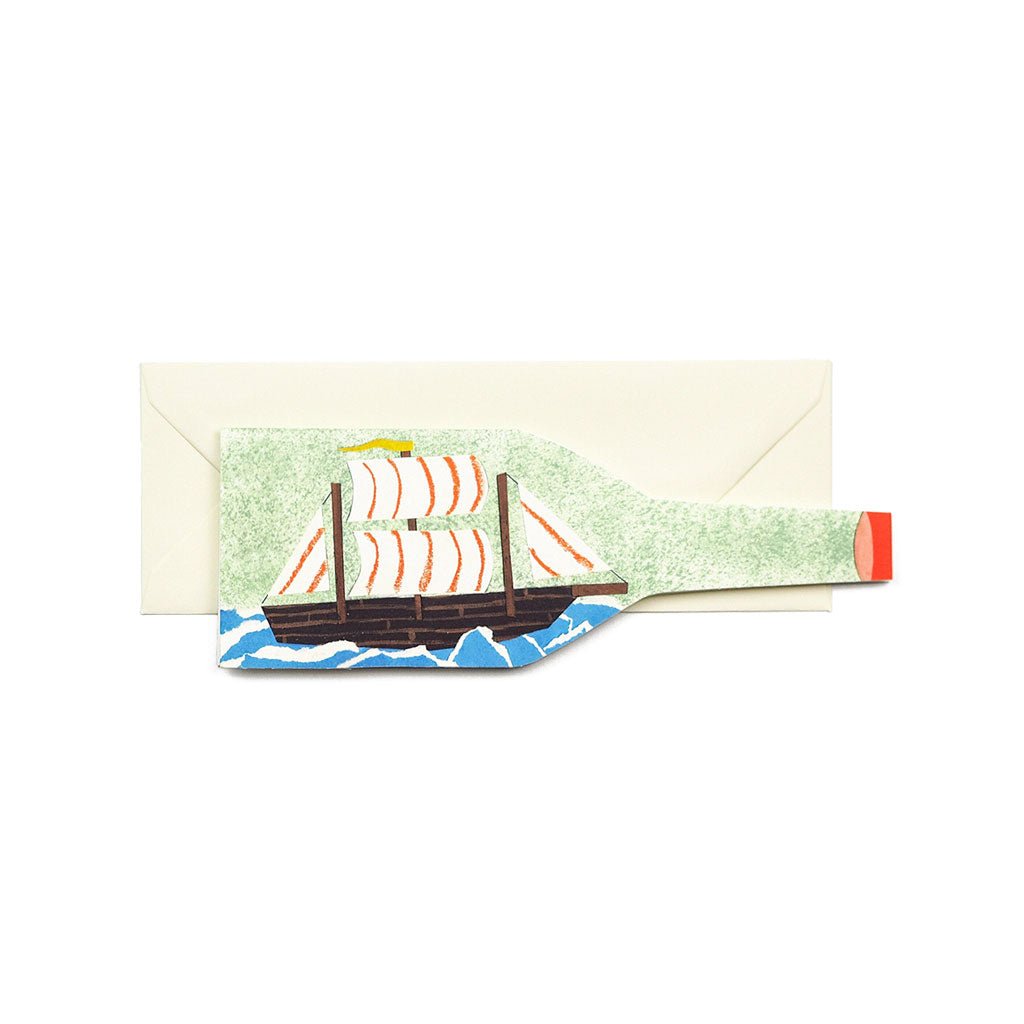 Ship in a Bottle Card Boston General Store