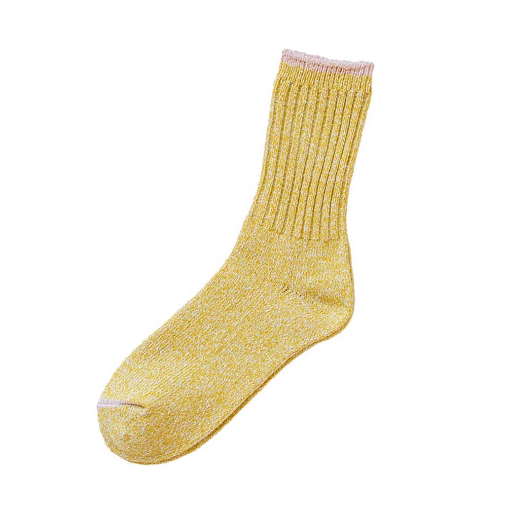 Yellow sock on a white background