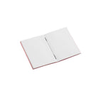 Open blank pocket notebook on white background