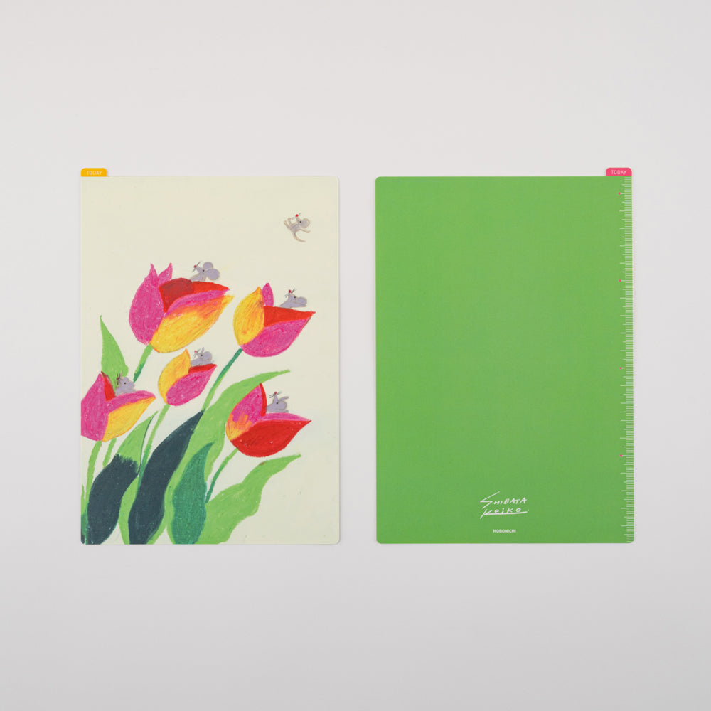 Hobonichi Pencil Board -Cousin A5 - Keiko Shibata Swaying tulips    at Boston General Store