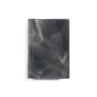 Crazy Horse smoky gray leather A6 notebook cover on white background