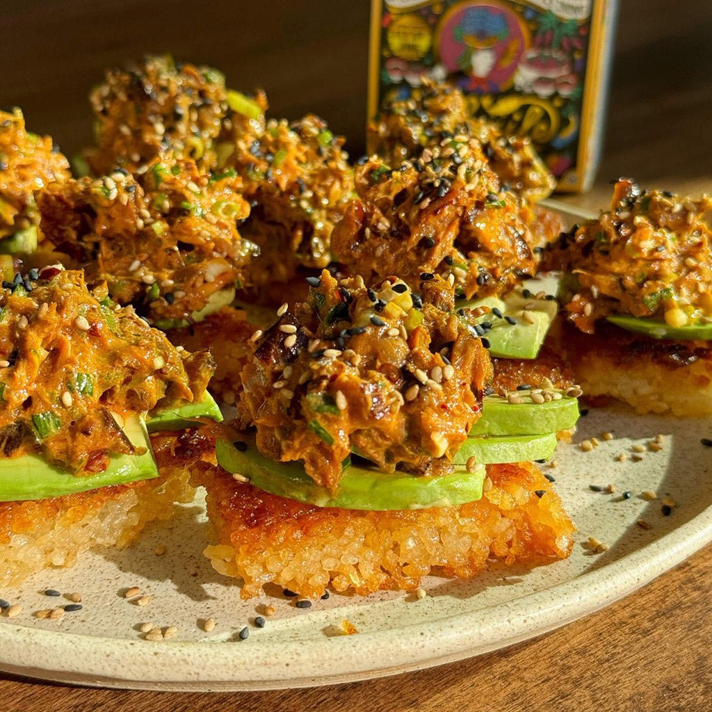 Smoked Salmon with Fly By Jing Sweet n' Spicy Zhong by Fishwife