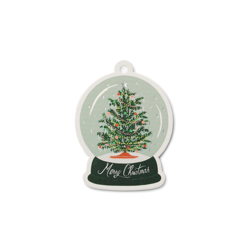 Holiday Gift Tags Snow Globe   at Boston General Store
