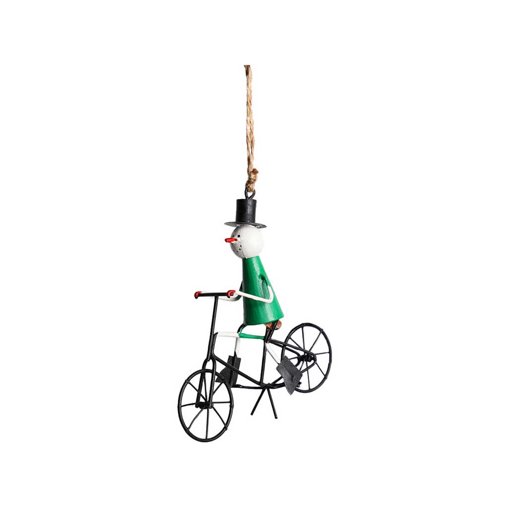 Snowman Tour de France Green Jersey Ornament Boston General Store
