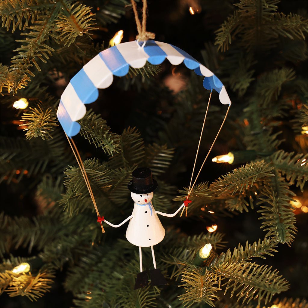 Snowman with Paraglider Ornament Boston General Store
