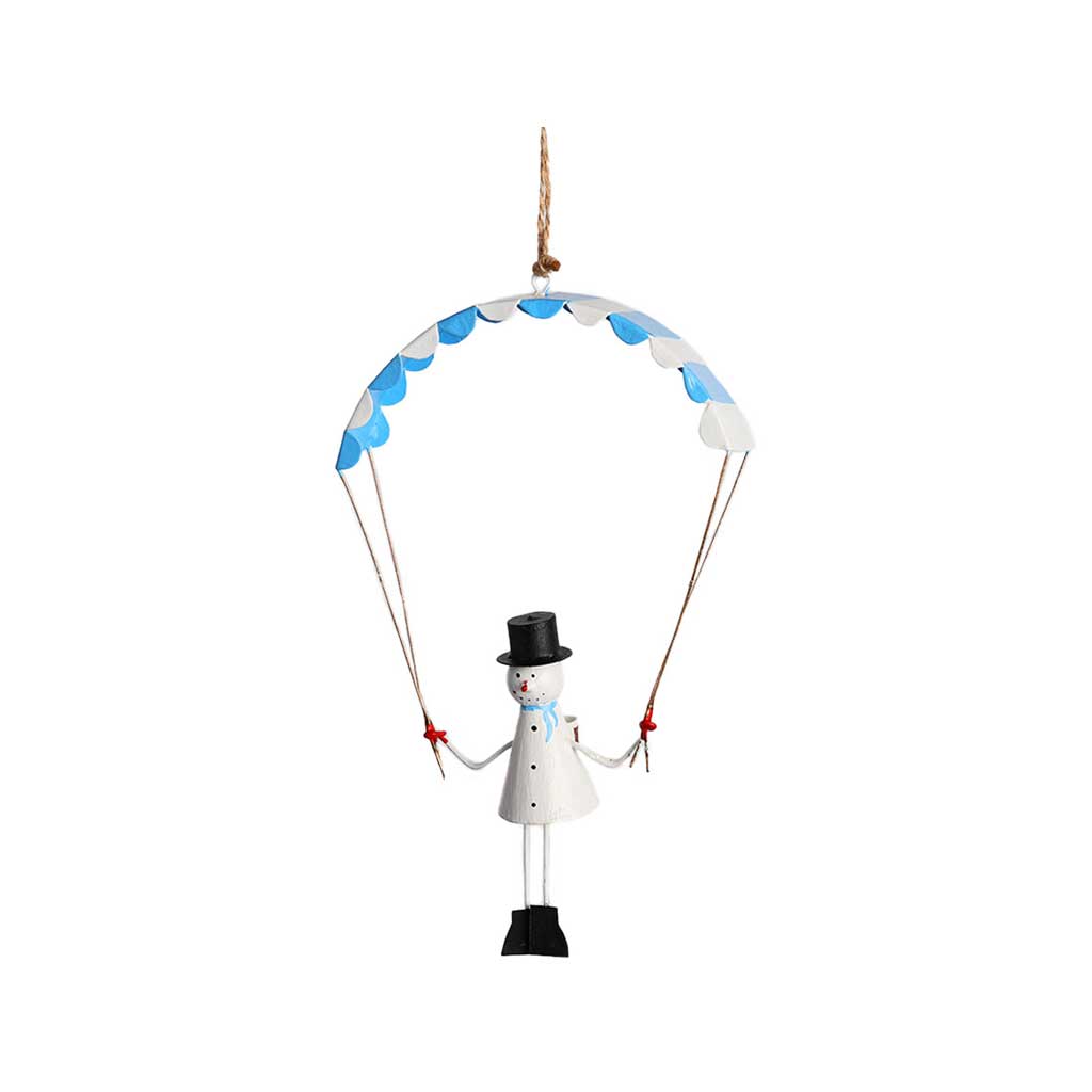 Snowman with Paraglider Ornament Boston General Store