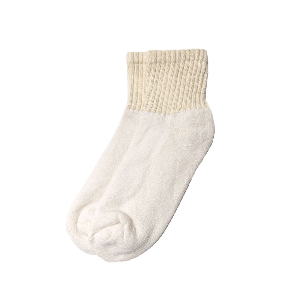 The Solids Quarter Crew Sock Natural   at Boston General Store