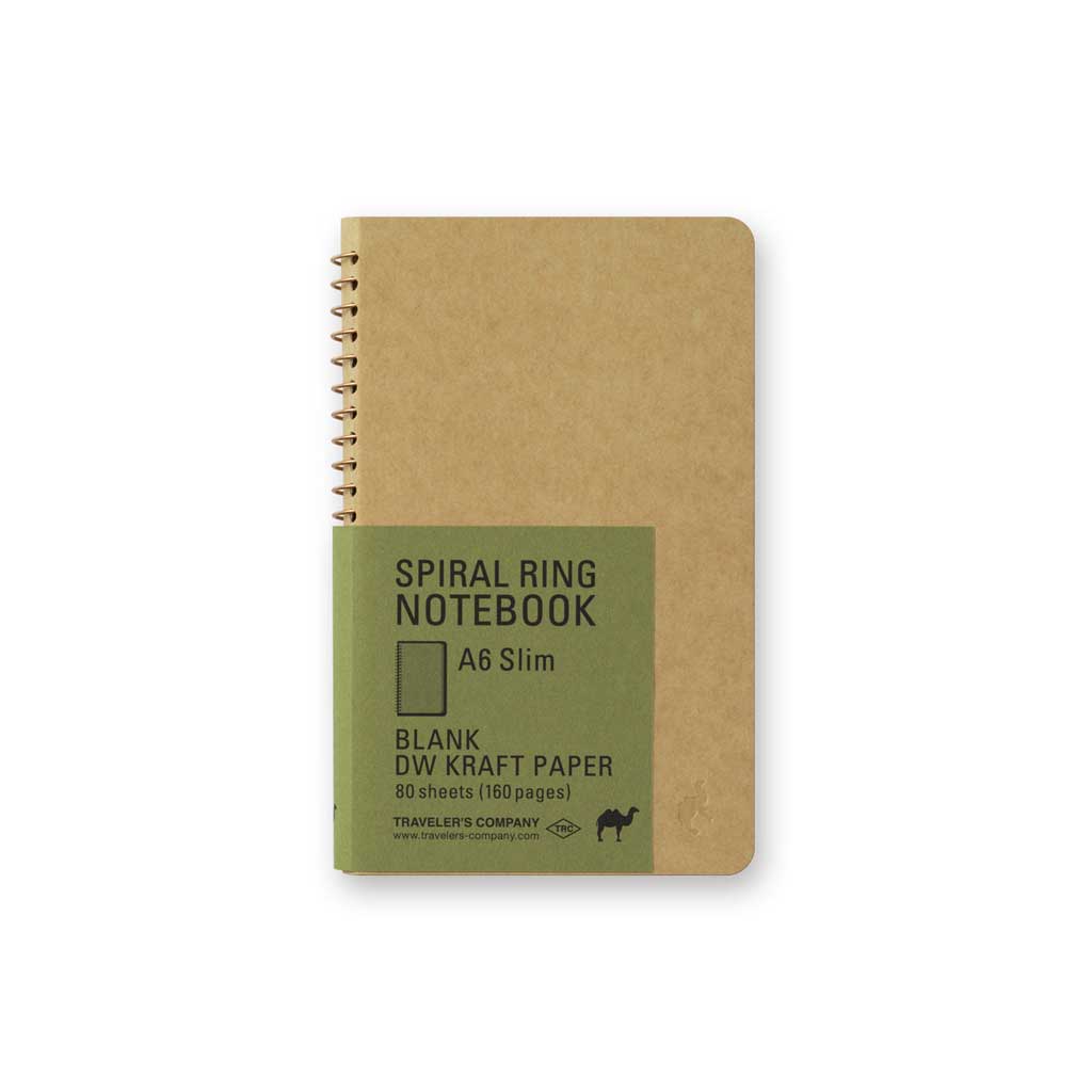 A6 Slim Spiral Ring Notebook Blank Kraft Paper at Boston General Store