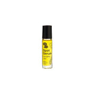 Spot Serum rollerball bottle with black cap and yellow liquid on a white background
