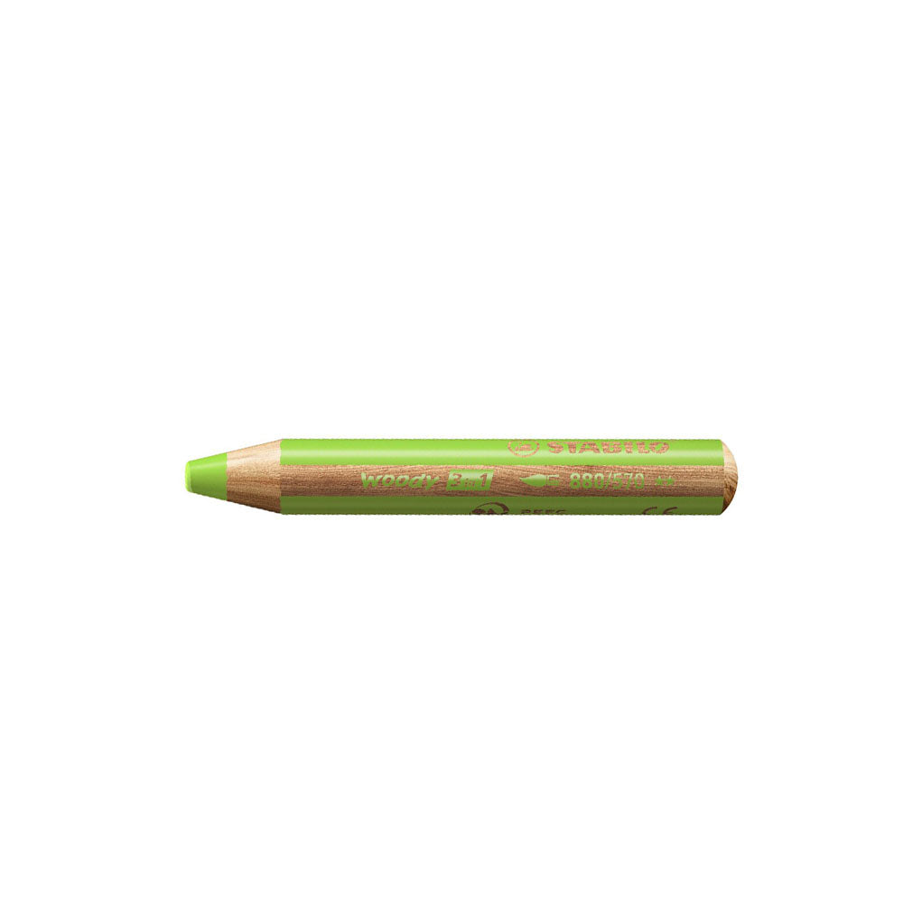 Stabilo Woody 3-in-1 Pencils Leaf Green 570   at Boston General Store