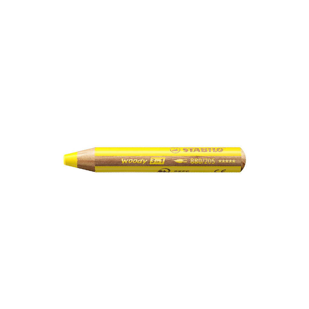 Stabilo Woody 3-in-1 Pencils Yellow 205   at Boston General Store