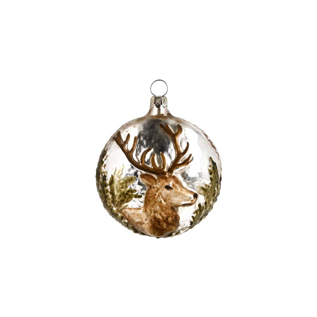 Stag Head Glass Ornament Boston General Store