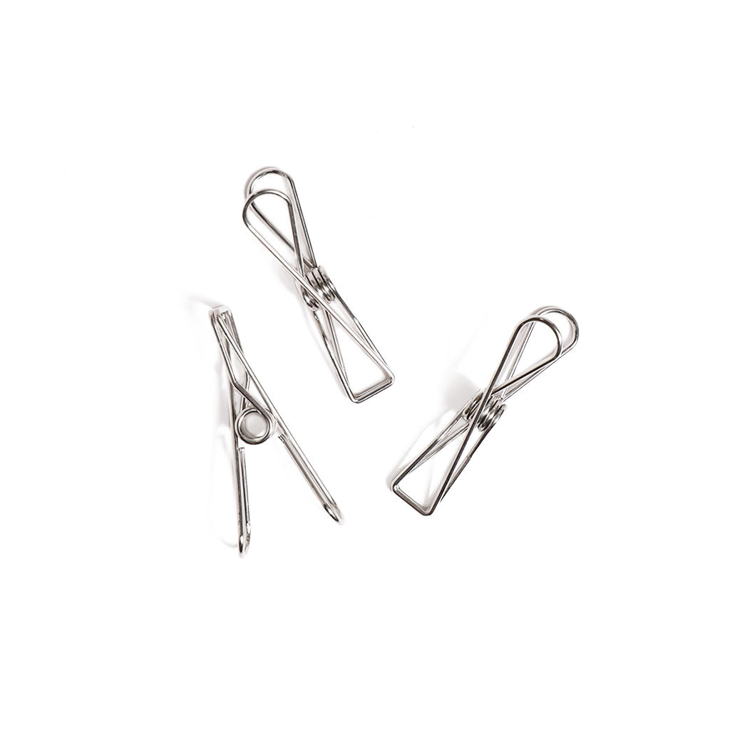Stainless Steel Clips Medium (Set of 6)   at Boston General Store
