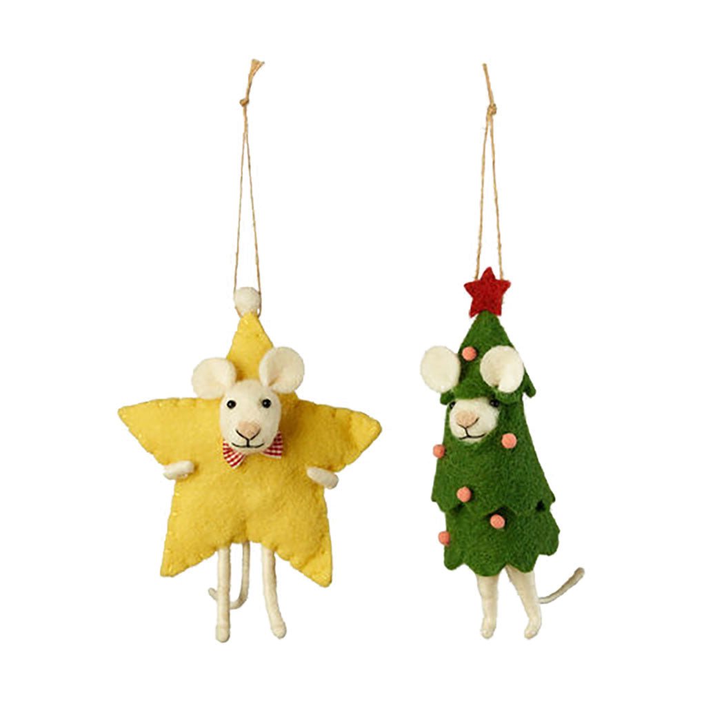 Star or Tree Mouse Ornament Boston General Store