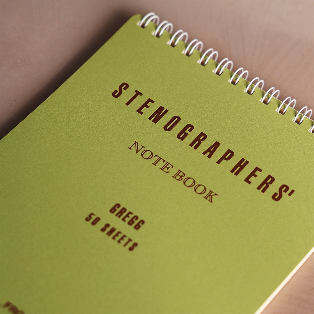 Stenographer's Notebook - Green/Ruled Boston General Store