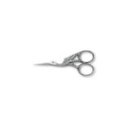Carbon steel stork embroidery scissors on white background