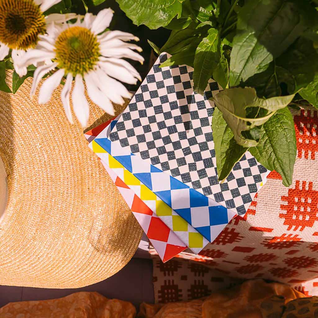 A5 Checkered Sketch Notebooks    at Boston General Store