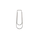 One large metal paper clip on white background