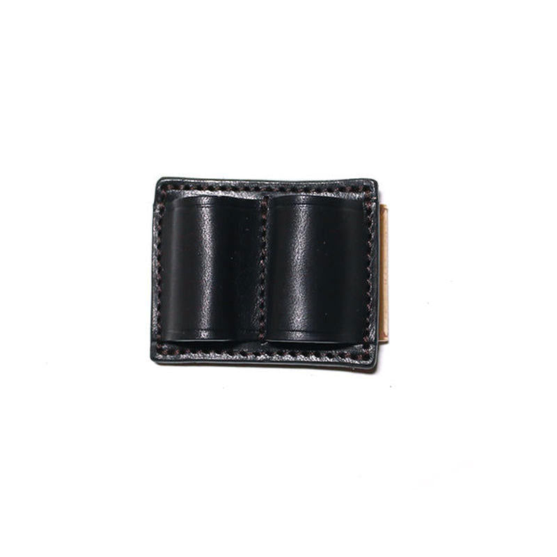 Leather and Brass Clip Pen Holder Black at Boston General Store