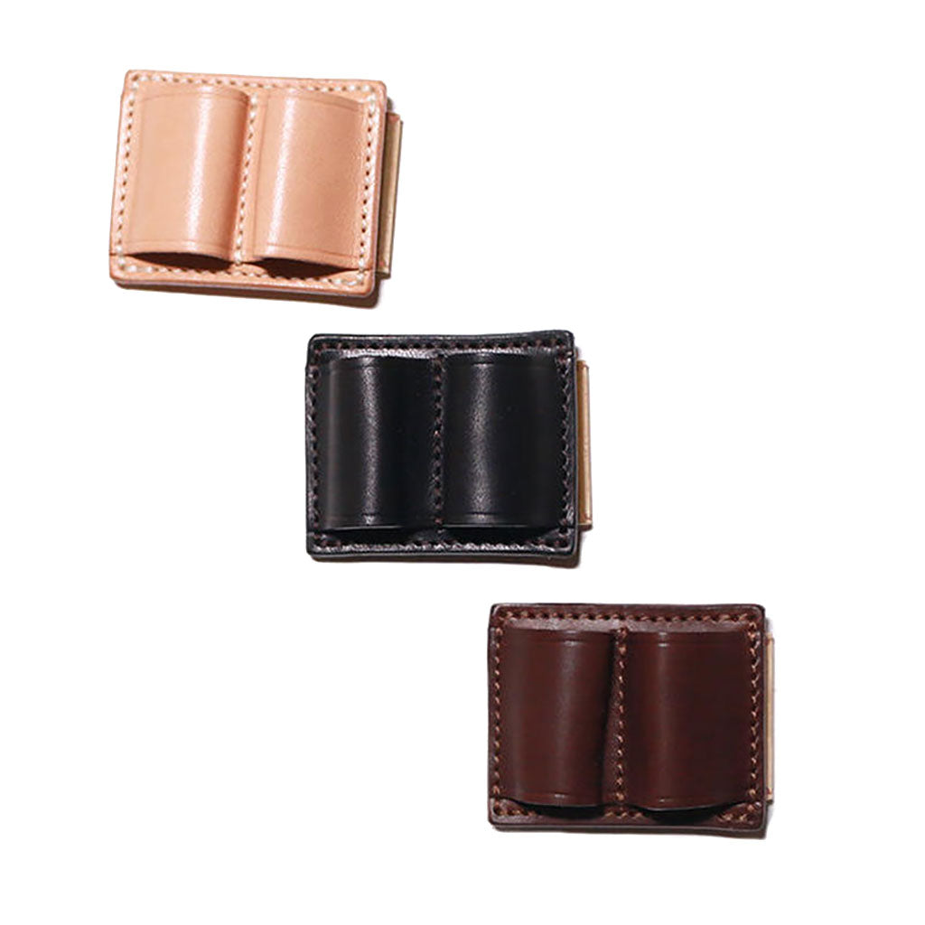 Leather and Brass Clip Pen Holder at Boston General Store