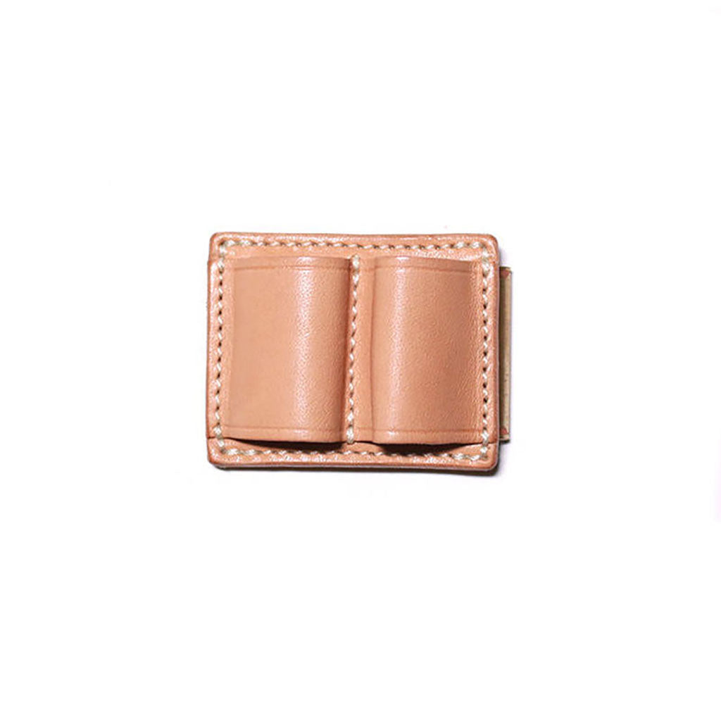 Leather and Brass Clip Pen Holder Natural at Boston General Store